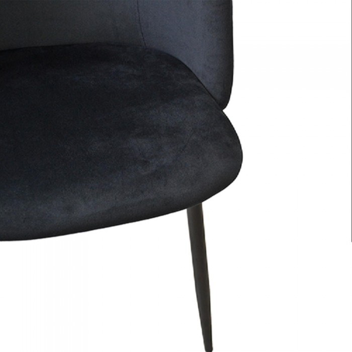 Scaun decorativ Spectre, negru, HLR66, cu picioare negre – Scaune
