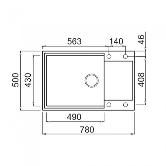Раковина кухонная Elleci Easy 310 68 Bianco Titano (LGY31068) – Мойки кухонные