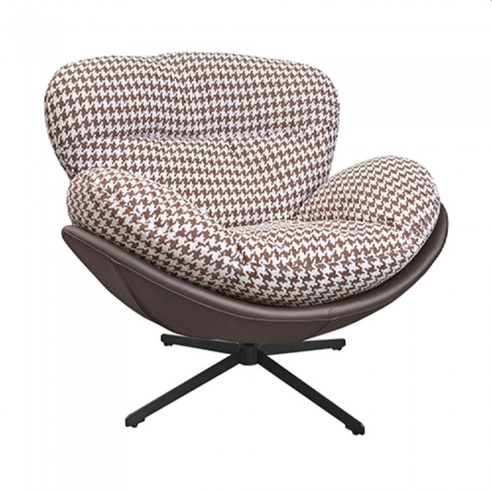 Fotoliu decorativ EUFORIA maro și alb – Fotolii