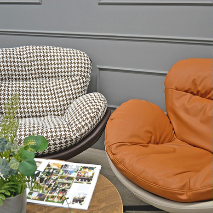 Fotoliu decorativ EUFORIA maro și alb – Fotolii