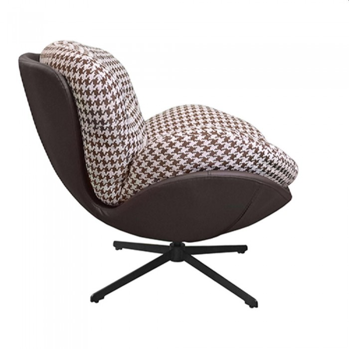 Fotoliu decorativ EUFORIA maro și alb – Fotolii