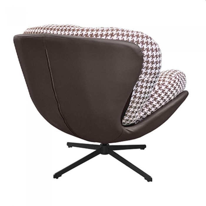 Fotoliu decorativ EUFORIA maro și alb – Fotolii