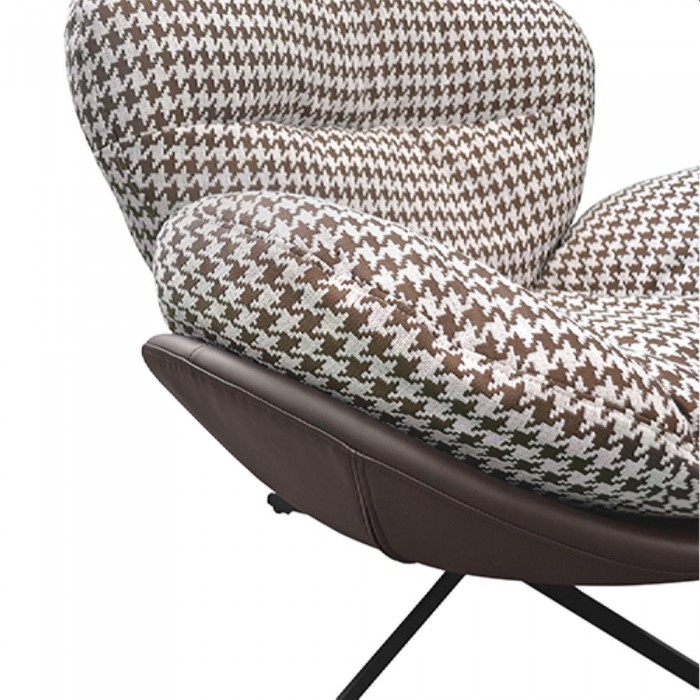 Fotoliu decorativ EUFORIA maro și alb – Fotolii