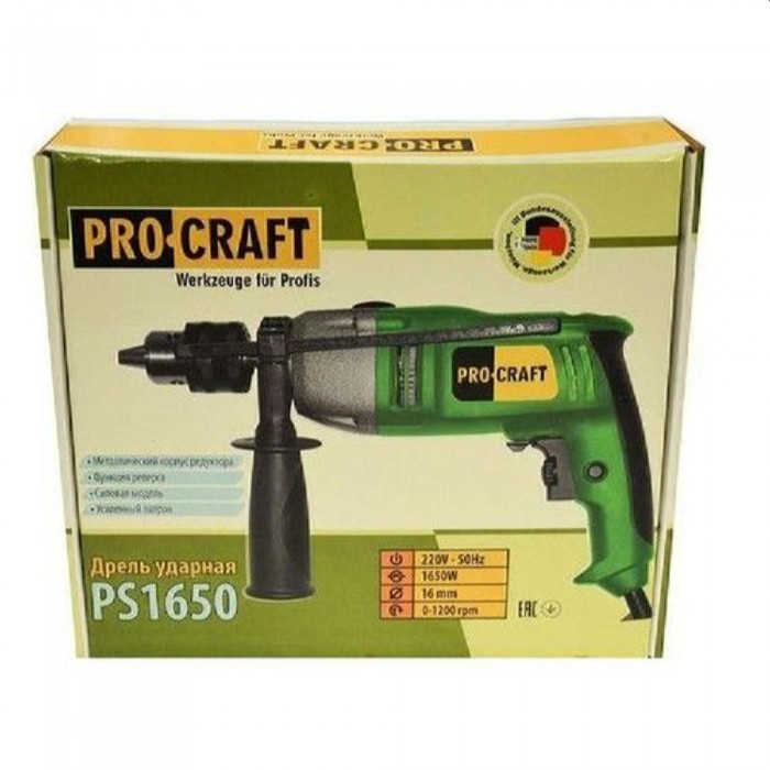 Дрель с ударом ProCraft PS1650 – Дрели