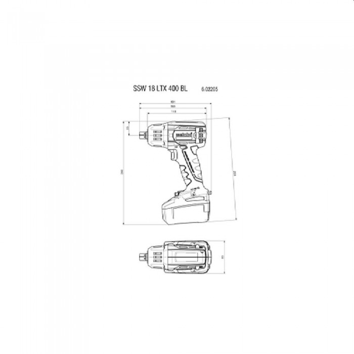 Шуруповерт аккумуляторный ударный Metabo SSW 18 LTX 400 BL – Шуруповерты