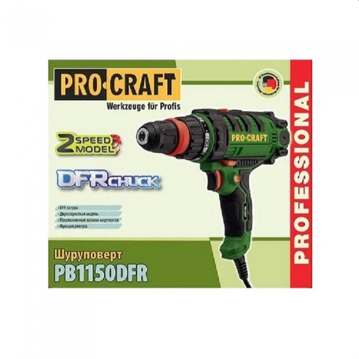 Дрель-шуруповерт Procraft PB1150DFR – Шуруповерты