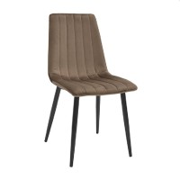 Scaun Deco DC-90P N49, catifea maro cu picioare negre