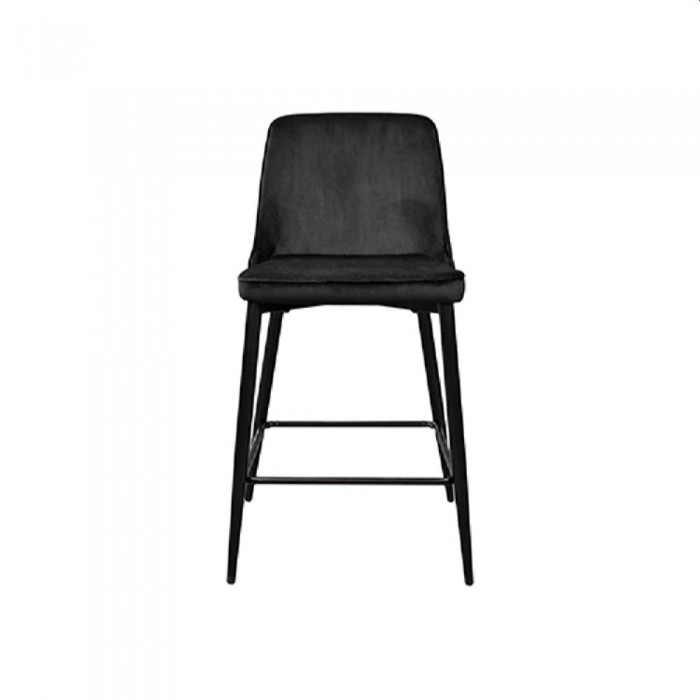 Scaun de bar Deco Classic HLR66 mic, negru și picioare negre – Scaune de bar