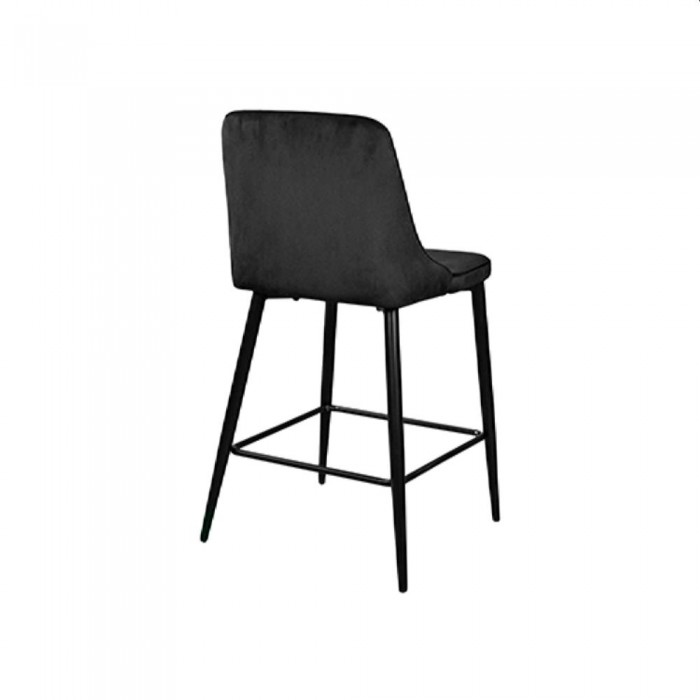 Scaun de bar Deco Classic HLR66 mic, negru și picioare negre – Scaune de bar
