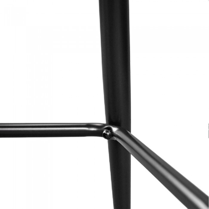 Scaun de bar Deco Classic HLR66 mic, negru și picioare negre – Scaune de bar