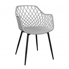 Садовый стул Deco SL-7019 серый+черные ножки