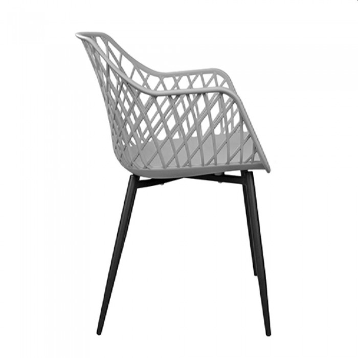 Садовый стул Deco SL-7019 серый+черные ножки – Стулья садовые