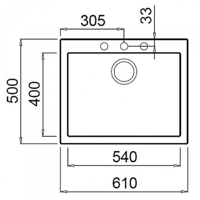 Раковина кухонная Elleci Quadra Undermount 110 86 Черный – Мойки кухонные