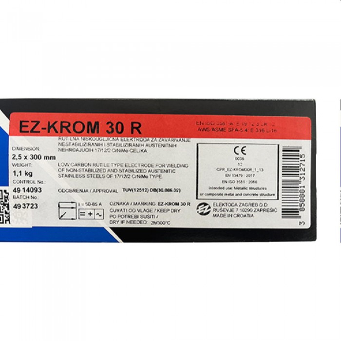 Электроды из нержавеющей стали EZ KROM 30R 2,5-300 – Расходные материалы для сварки