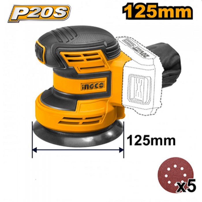 Șlefuitor excentric fără fir Ingco CROSLI2001 – Polizoare și rindeloase