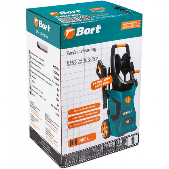 Высоконапорный стиральный аппарат Bort BHR-2500R-Pro – Мойки высокого давления