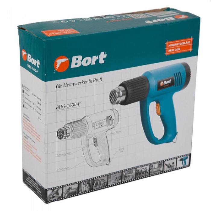 Строительный фен Bort BHG-1600P – Фены строительные
