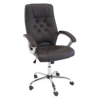 Офисное кресло Deco BX-3707 коричневое (натуральная кожа)