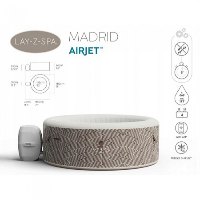 Jacuzzi gonflabil Bestway Madrid AirJet – Piscine