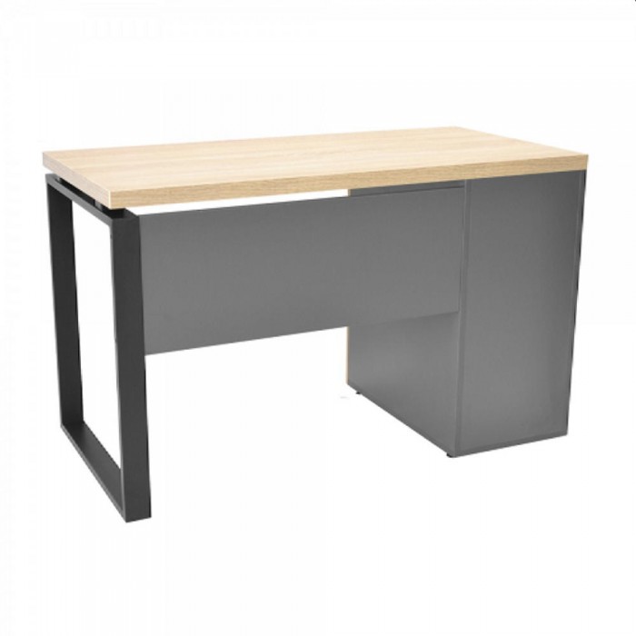 Настольный стол Deco 1200x600 Sonoma+рамка черный – Столы офисные