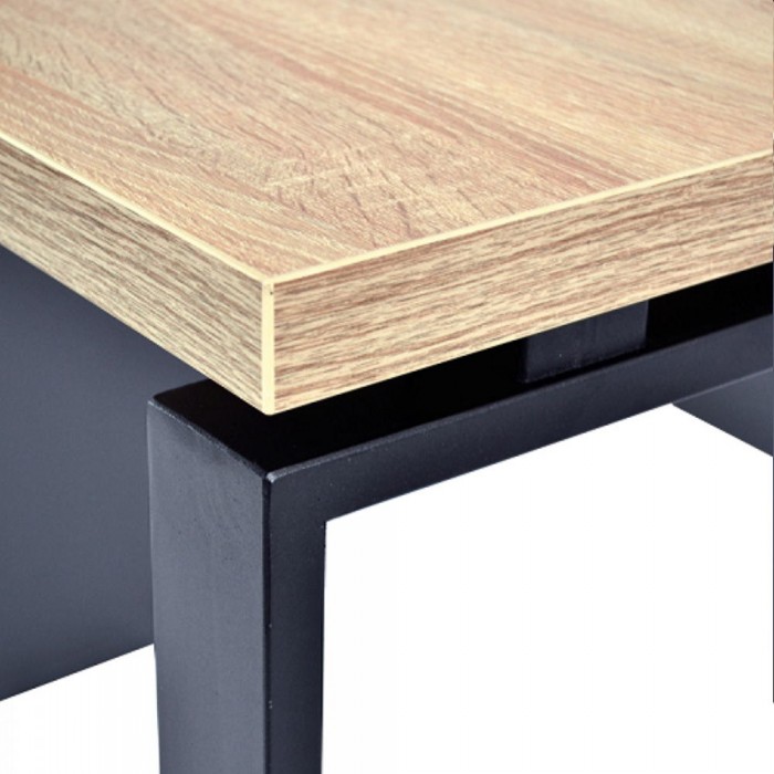 Настольный стол Deco 1200x600 Sonoma+рамка черный – Столы офисные