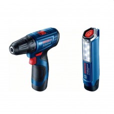 Mașină de găurit Bosch GSR 120 LI + lanternă Bosch GLI 12V-300 12V