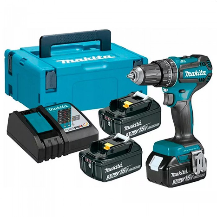 Шуруповерт-дрель аккумуляторный ударный Makita DHP485RF3J – Шуруповерты