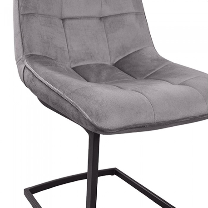 Стул Deco Comfort CF, бархатный серый HLR21+черные ножки – Стулья