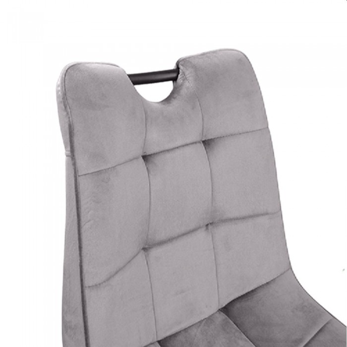 Стул Deco Comfort CF, бархатный серый HLR21+черные ножки – Стулья