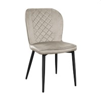 Fotoliu Deco Tusk HLR7 din catifea, culoare cămilă, cu picioare negre