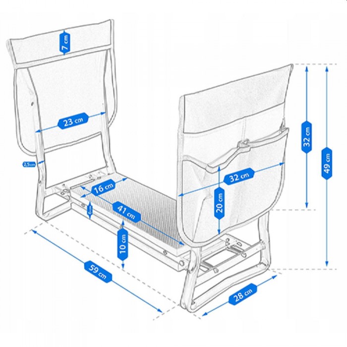 Стул садовый 2 в 1 Jumi OM-885974 – Стулья садовые