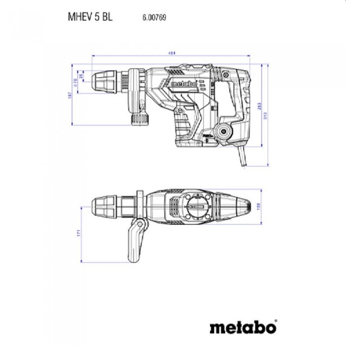 Отбойный молоток Metabo MHEV 5 BL – Отбойные молотки