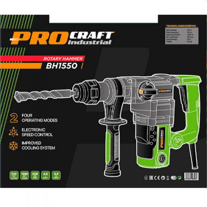 Ciocan rotopercutor Procraft BH 1550 Industrial – Ciocane rotopercutoare