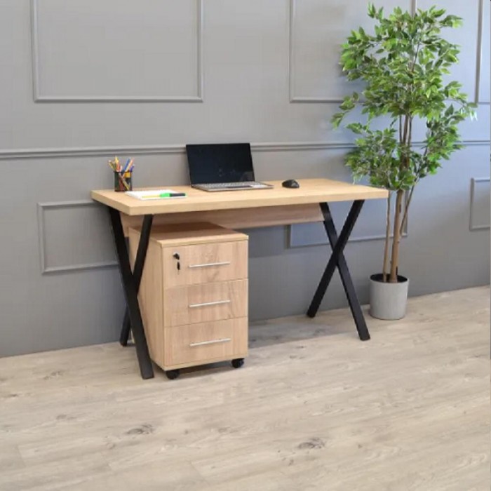 Настольный стол Deco Alexa Sonoma+черный – Столы офисные