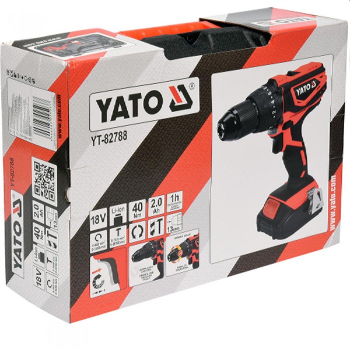 Шуруповерт аккумуляторный ударный Yato YT-82788 – Шуруповерты