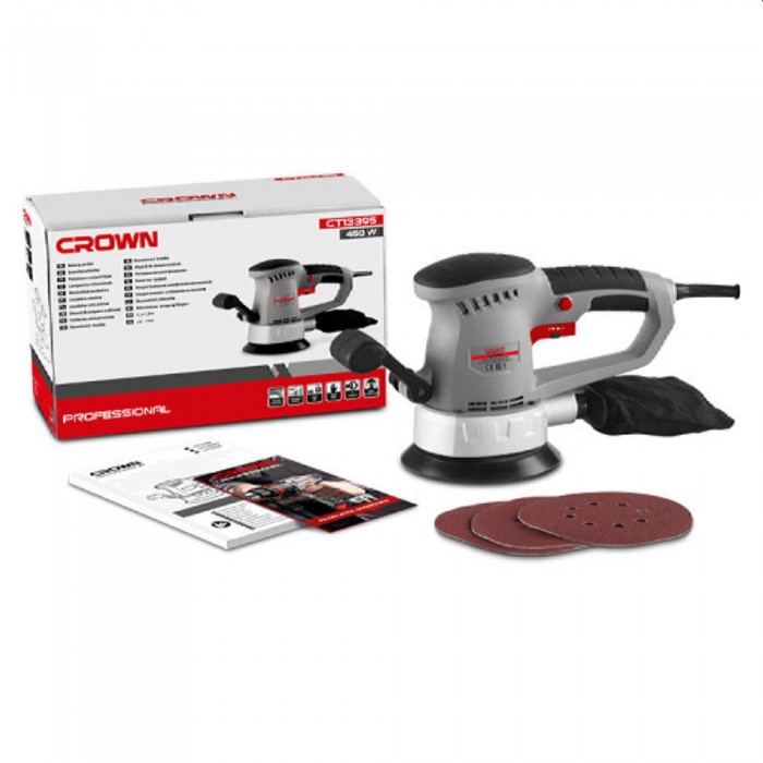 Șlefuitor excentric Crown CT13395 – Polizoare și rindeloase