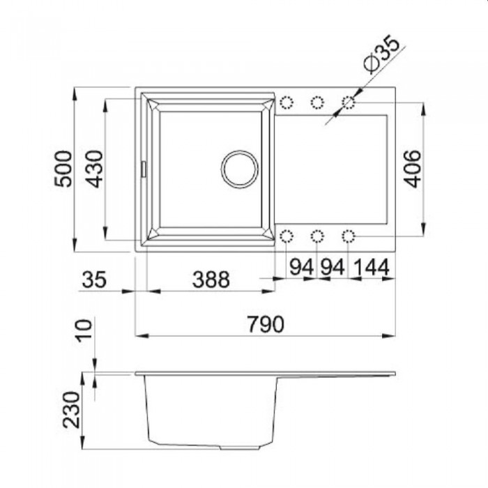 Раковина кухонная Elleci Easy 300 51 Avena (LGY30051) – Мойки кухонные