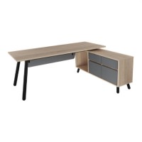Настольный стол со встроенным ящиком справа Deco Fusion 2000x800-1550x400