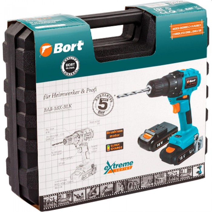 Mașină de găurit/șurubelniță fără fir Bort BAB-18X-BLK – Șurubelnițe