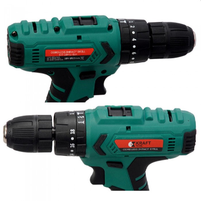 Дрель-шуруповерт аккумуляторный KraftTool KT18V NEW Li-Ion – Шуруповерты