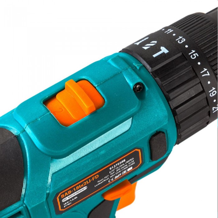 Mașină de găurit/șurubelniță fără fir Bort BAB-18lx2Li-FD cu impact – Șurubelnițe