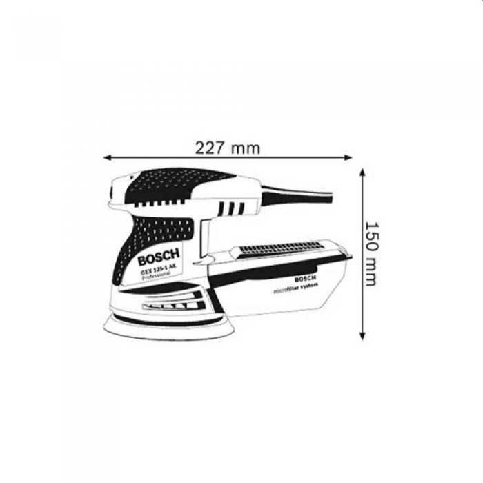 Șlefuitor excentric Bosch GEX 125-1 AE – Polizoare și rindeloase