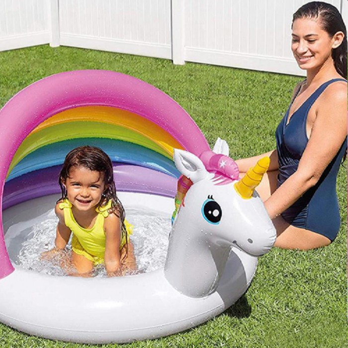 Надувной детский бассейн с навесом Intex Unicorn 57113 – Бассейны