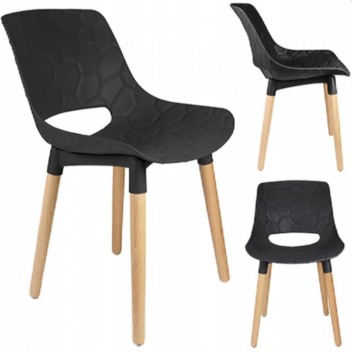 Scaun scandinav Jumi Davis SD-939660, negru – Scaune