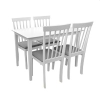Набор стол кухонный Deco Houston White+4 стула Houston